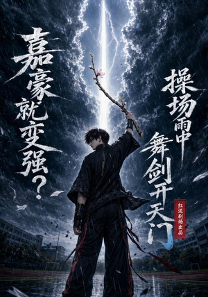 嘉豪就变强？操场雨中舞剑开天门（68集）免费短剧看不停