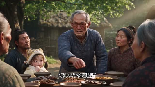 荷包通古今，荷花村的小芽芽跨界救荒村（126集）经典老剧免费看